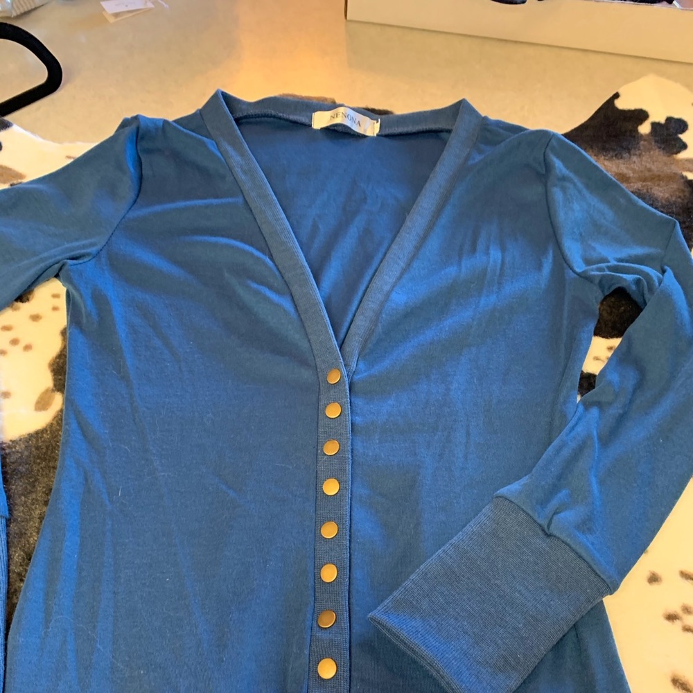 Blue Button Up Cardigan